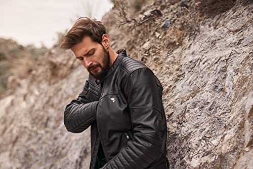 SHIMA WINCHESTER 2.0 Motorrad Jacke Herren Leder AIRFORCE Rückenprotektor Motorrad Lederjacke Herren mit Protektoren Vintage Retro (Schwarz, L) - 6