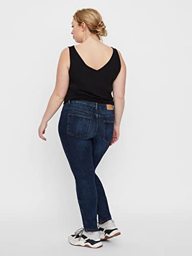 Junarose Damen JRFASHION Queen K SUPPY Slim Jeans, Blau (Dark Blue Denim Dark Blue Denim), W29/L32 (Herstellergröße: 38) - 4