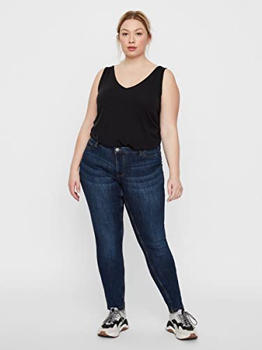 Junarose Damen JRFASHION Queen K SUPPY Slim Jeans, Blau (Dark Blue Denim Dark Blue Denim), W29/L32 (Herstellergröße: 38) - 5
