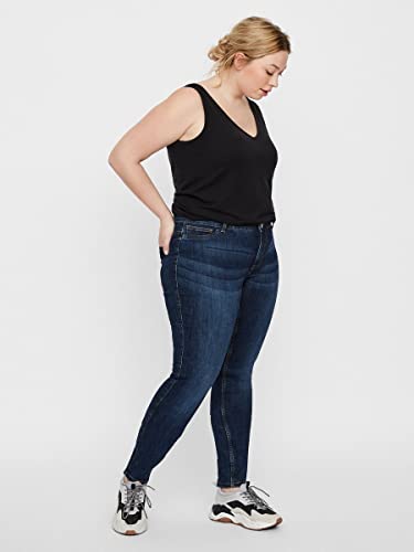Junarose Damen JRFASHION Queen K SUPPY Slim Jeans, Blau (Dark Blue Denim Dark Blue Denim), W29/L32 (Herstellergröße: 38) - 6