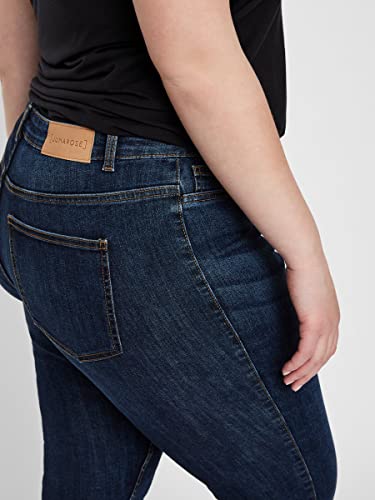 Junarose Damen JRFASHION Queen K SUPPY Slim Jeans, Blau (Dark Blue Denim Dark Blue Denim), W29/L32 (Herstellergröße: 38) - 7