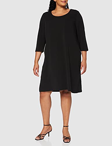 Junarose NOS Damen Jrnewflavia 3/4 Sl Abk Dress-S Noos Kleid, Schwarz (Black Black), 42 (Herstellergröße: Oversize S) - 2