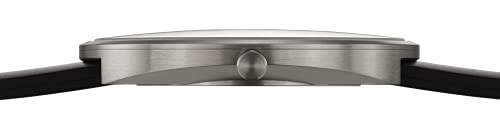 botta Einzeigeruhr Herren Schweizer Quarzwerk mit Lederarmband UNO (40 mm, Weiß) - 9