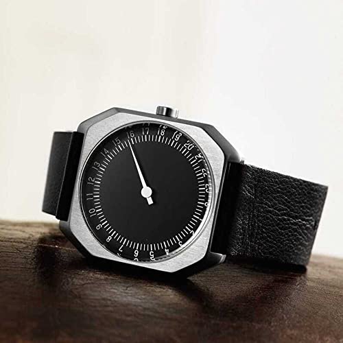slow Jo 06 - Black Leather, Silver Case, Black Dial Analog Leder Schwarz slow Jo 06 - 3