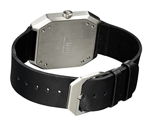 slow Jo 06 - Black Leather, Silver Case, Black Dial Analog Leder Schwarz slow Jo 06 - 5