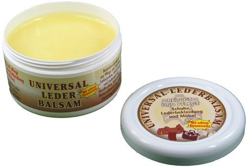 Universal Lederbalsam 250ml mit echtem Bienenwachs zur Pflege und Reinigung von Zaumzeug Sättel Schuhe Lederbekleidung Möbel Handtaschen, farblos - 2