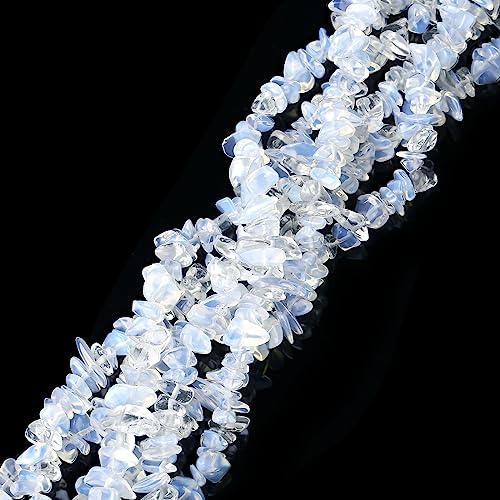 XIANNVXI Opal 400pcs Perlen zum Auffädeln Kristalle Perlen Kristall Steine Perlen für Armbänder Ketten Ohrringe Schmuck Machen Crafting Natürlichen Unregelmäßige Gebohrt DIY Edelsteine 5-8mm - 2
