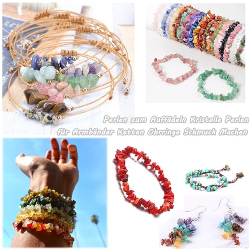 XIANNVXI Opal 400pcs Perlen zum Auffädeln Kristalle Perlen Kristall Steine Perlen für Armbänder Ketten Ohrringe Schmuck Machen Crafting Natürlichen Unregelmäßige Gebohrt DIY Edelsteine 5-8mm - 5
