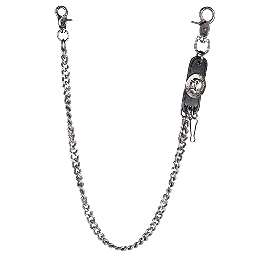 ZOYLINK Jeans kette Hosenketten Gürtel Geldbeutel Kette Taschenkette Hip Hop Punk Jeanskette Schlüsselkette Skelettkopf Deko-Kette Gothic Accessoires für Eboy Egirl Frauen Männer - 9