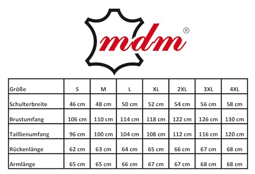 Lederjacke mit Nietenverzierung, Rocker Lederjacke, (XL) - 5