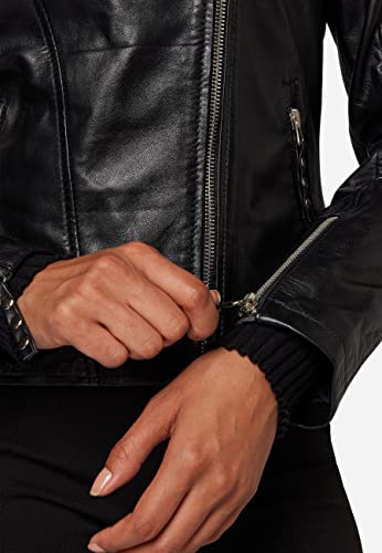 Lederjacke Valmet - Damen Jacke mit Nieten aus Premium Lamm Leder (Echtleder) - 4