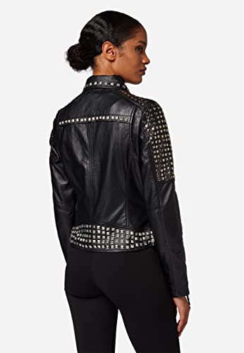 Lederjacke Valmet - Damen Jacke mit Nieten aus Premium Lamm Leder (Echtleder) - 5