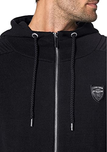 Bekleidung Bruno Banani Herren Strickjacke mit Kapuze (M, Schwarz) - 4