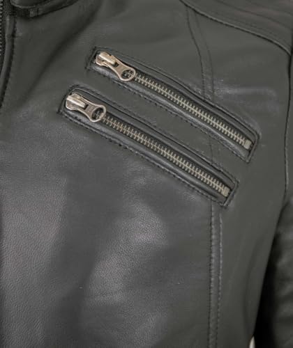 bruno banani - Herren Lederjacke Bomberjacke Lammnappa schwarz Größe 58 - 5
