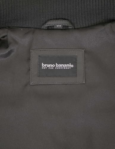 bruno banani - Herren Lederjacke Bomberjacke Lammnappa schwarz Größe 58 - 7