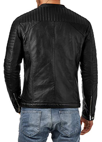 Prestige Homme Lederjacke Schwarz - 4