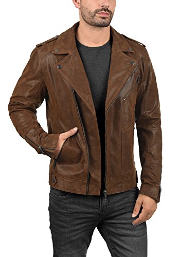 SOLID Mash Herren Lederjacke Echtleder Bikerjacke mit zahlreichen Metall-Details aus 100% Leder - 3