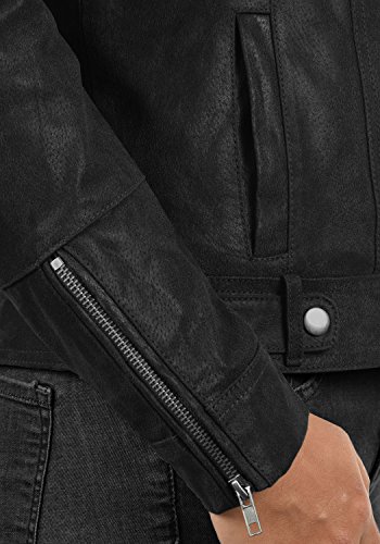 DESIRES Hame Damen Lederjacke Echtleder Bikerjacke mit Stehkragen aus 100% Leder - 6