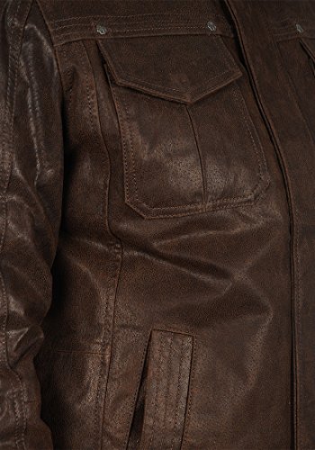 SOLID Cash Herren Lederjacke Echtleder Bikerjacke aus gewaschenem 100% Rau-Leder - 7