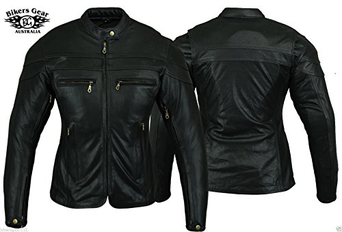 Australian Bikers Gear – Sturgis Tour – Damen Motorrad-Lederjacke – Protektoren – 42 (2XL) - 3