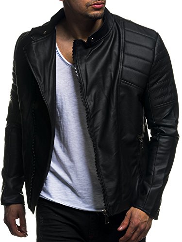 LEIF NELSON Herren Jacke Kunstleder - 3