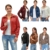 Damen Lederjacke Damen Collegejacke Damen Jacke - Lederimitat in 25 Farben M08 -