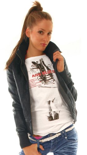 Bestyledberlin Damen Kunst - Lederjacken, Biker Jacke Damen, Blouson ja55 36/S Schwarz - 