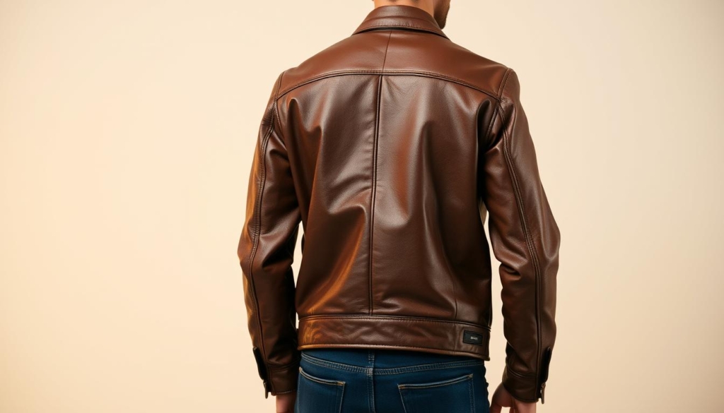 A stylishly worn men's leather jacket, crafted with precision and attention to detail. The jacket has a classic silhouette, with a slightly fitted waistline and a sturdy, high-quality leather exterior. The lighting is soft and diffused, creating a warm, inviting atmosphere. The background is a minimalist, studio-style setting, allowing the jacket to be the focal point. The image captures the versatility of the jacket, showcasing how it can be worn both casually and elegantly, as per the article's subject matter. The overall composition is clean, modern, and visually appealing, reflecting the "efficient navigation" of the collection as described in the section title. A stylishly worn men's leather jacket, crafted with precision and attention to detail. The jacket has a classic silhouette, with a slightly fitted waistline and a sturdy, high-quality leather exterior. The lighting is soft and diffused, creating a warm, inviting atmosphere. The background is a minimalist, studio-style setting, allowing the jacket to be the focal point. The image captures the versatility of the jacket, showcasing how it can be worn both casually and elegantly, as per the article's subject matter. The overall composition is clean, modern, and visually appealing, reflecting the "efficient navigation" of the collection as described in the section title.