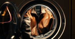 Lederjacke in der Waschmaschine