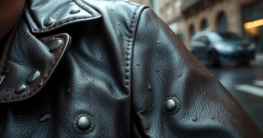 Lederjacke nach Regen