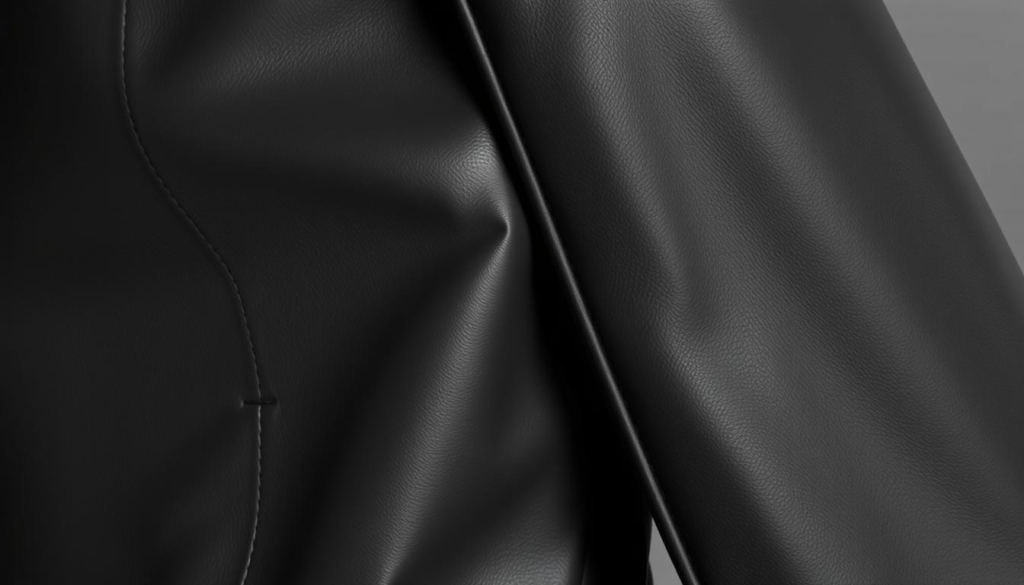 A sleek, high-quality leather jacket crafted from supple lambskin leather, its surface showcasing a matte, satin-like finish that exudes sophistication. The jacket is meticulously tailored, with clean lines and a streamlined silhouette that flatters the wearer's frame. Subtle, strategically placed pops of color, such as a vibrant zipper or a polished metal snap, add visual interest and depth to the monochromatic palette. The lighting is soft and diffused, casting gentle shadows that accentuate the material's luxurious texture and the jacket's impeccable construction. The overall scene conveys a sense of timeless style and attention to detail, perfectly capturing the essence of a well-crafted, quality leather jacket. A sleek, high-quality leather jacket crafted from supple lambskin leather, its surface showcasing a matte, satin-like finish that exudes sophistication. The jacket is meticulously tailored, with clean lines and a streamlined silhouette that flatters the wearer's frame. Subtle, strategically placed pops of color, such as a vibrant zipper or a polished metal snap, add visual interest and depth to the monochromatic palette. The lighting is soft and diffused, casting gentle shadows that accentuate the material's luxurious texture and the jacket's impeccable construction. The overall scene conveys a sense of timeless style and attention to detail, perfectly capturing the essence of a well-crafted, quality leather jacket.