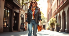 Lederjacke im Sommer tragen