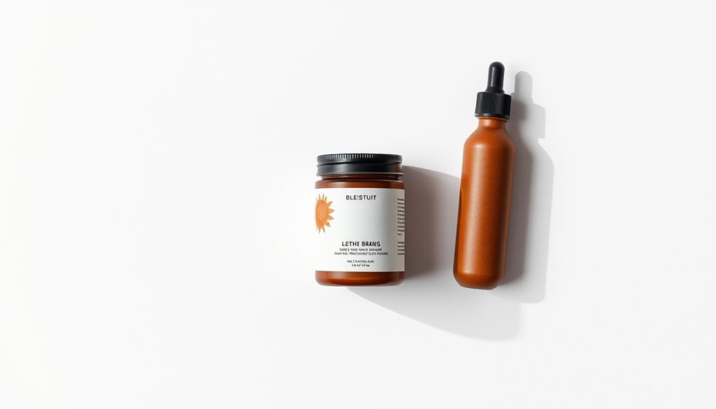 Three sustainable leather care products, neatly arranged on a plain white background, casting subtle shadows. The items are depicted in a high-resolution, photorealistic pencil sketch style with muted tones, punctuated by strategic splashes of color to draw the eye. The lighting is soft and even, emphasizing the texture and materiality of the leather goods. The composition is balanced and visually appealing, capturing the essence of eco-friendly leather care in a stylish, minimalist manner. Three sustainable leather care products, neatly arranged on a plain white background, casting subtle shadows. The items are depicted in a high-resolution, photorealistic pencil sketch style with muted tones, punctuated by strategic splashes of color to draw the eye. The lighting is soft and even, emphasizing the texture and materiality of the leather goods. The composition is balanced and visually appealing, capturing the essence of eco-friendly leather care in a stylish, minimalist manner.