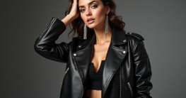 lederjacke damen kombinieren-Titel