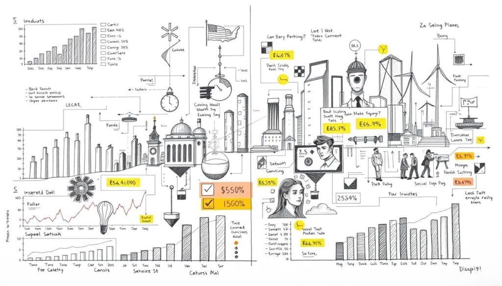 A detailed financial comparison between industries, showcasing the wealth and earnings of various professionals. A sophisticated pencil sketch in black and white, with strategic pops of color highlighting key insights and data points. Precise line work and careful shading create a sense of depth and dimensionality, guiding the viewer's eye through the intricate visualizations. The composition balances analytic charts and graphs with illustrative elements, inviting the audience to explore the nuances of this industry-wide financial analysis. A detailed financial comparison between industries, showcasing the wealth and earnings of various professionals. A sophisticated pencil sketch in black and white, with strategic pops of color highlighting key insights and data points. Precise line work and careful shading create a sense of depth and dimensionality, guiding the viewer's eye through the intricate visualizations. The composition balances analytic charts and graphs with illustrative elements, inviting the audience to explore the nuances of this industry-wide financial analysis.