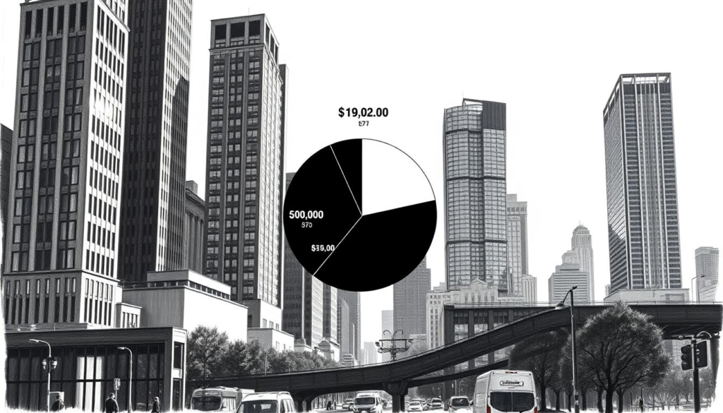 A modern corporate cityscape with towering skyscrapers in the background, casting long shadows across a bustling street scene in the foreground. In the center, a large pie chart diagram depicting the breakdown of Jonah Hill's estimated net worth in millions of dollars, rendered in a clean, minimalist style using a limited palette of black, white, and strategically placed splashes of color to highlight key financial details. The diagram is surrounded by smaller infographic elements, such as bar graphs and icons, all executed with a precise, technical aesthetic to convey a sense of data-driven wealth analysis. The overall composition is balanced, with a sense of scale and perspective that draws the viewer's eye to the central focus of Jonah Hill's net worth. A modern corporate cityscape with towering skyscrapers in the background, casting long shadows across a bustling street scene in the foreground. In the center, a large pie chart diagram depicting the breakdown of Jonah Hill's estimated net worth in millions of dollars, rendered in a clean, minimalist style using a limited palette of black, white, and strategically placed splashes of color to highlight key financial details. The diagram is surrounded by smaller infographic elements, such as bar graphs and icons, all executed with a precise, technical aesthetic to convey a sense of data-driven wealth analysis. The overall composition is balanced, with a sense of scale and perspective that draws the viewer's eye to the central focus of Jonah Hill's net worth.