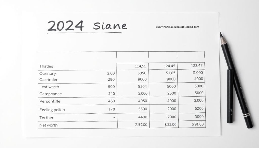 A neatly rendered financial statement for the year 2024, depicted in a minimalist, monochromatic style. The layout features precise gridlines and typographic elements, conveying a sense of order and clarity. Shades of gray dominate the composition, with strategic pops of color highlighting key data points. The overall aesthetic is clean, professional, and reflective of the subject's wealth and financial status. The image exudes a sense of measured confidence, inviting the viewer to closely examine the details and understand the nuances of the person's net worth. A neatly rendered financial statement for the year 2024, depicted in a minimalist, monochromatic style. The layout features precise gridlines and typographic elements, conveying a sense of order and clarity. Shades of gray dominate the composition, with strategic pops of color highlighting key data points. The overall aesthetic is clean, professional, and reflective of the subject's wealth and financial status. The image exudes a sense of measured confidence, inviting the viewer to closely examine the details and understand the nuances of the person's net worth.