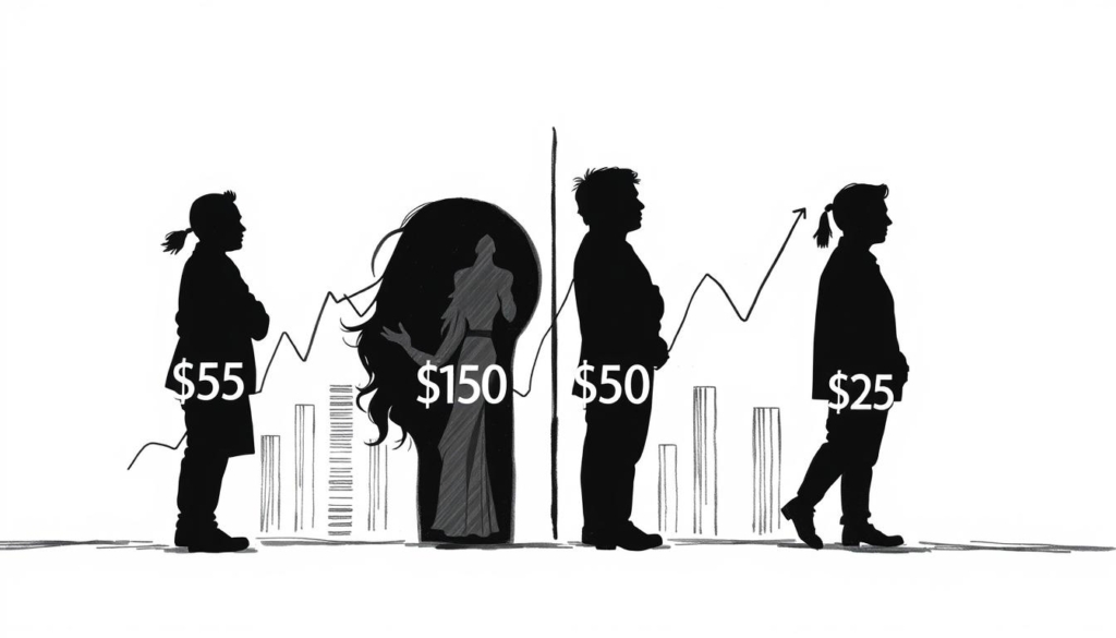 A side-by-side comparison of the net worth of the DSDS winners, depicted in a minimalist black and white sketch with selective pops of color. The foreground features the silhouettes of the winners, each with a numerical value overlaid, conveying their respective wealth. The middle ground showcases abstract financial graphs and charts, hinting at the data and analysis behind the comparisons. The background maintains a clean, linear design, with a subtle gradient or textured pattern providing depth and visual interest. The overall mood is one of sleek, data-driven sophistication, allowing the viewer to focus on the key financial details without distractions. A side-by-side comparison of the net worth of the DSDS winners, depicted in a minimalist black and white sketch with selective pops of color. The foreground features the silhouettes of the winners, each with a numerical value overlaid, conveying their respective wealth. The middle ground showcases abstract financial graphs and charts, hinting at the data and analysis behind the comparisons. The background maintains a clean, linear design, with a subtle gradient or textured pattern providing depth and visual interest. The overall mood is one of sleek, data-driven sophistication, allowing the viewer to focus on the key financial details without distractions.