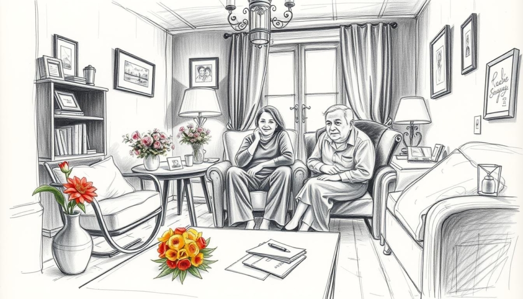 A warm, family-oriented home, filled with treasured memories. Emilio Sakraya, seated comfortably, surrounded by loved ones. Soft, muted tones of gray and black, with pops of color highlighting the intimate details - a vibrant flower, a cherished photograph, a handwritten note. The atmosphere is contemplative, radiating a sense of purpose and personal values that guide Emilio's life. Intricate sketches capture the scene, blending realism with an artistic, interpretive touch. This is a private, deeply personal glimpse into the world that shapes and motivates Emilio Sakraya. A warm, family-oriented home, filled with treasured memories. Emilio Sakraya, seated comfortably, surrounded by loved ones. Soft, muted tones of gray and black, with pops of color highlighting the intimate details - a vibrant flower, a cherished photograph, a handwritten note. The atmosphere is contemplative, radiating a sense of purpose and personal values that guide Emilio's life. Intricate sketches capture the scene, blending realism with an artistic, interpretive touch. This is a private, deeply personal glimpse into the world that shapes and motivates Emilio Sakraya.