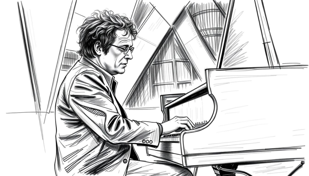 Art Garfunkel, the iconic folk singer, sits at a grand piano, his fingers delicately caressing the keys. The scene is rendered in a detailed, black-and-white sketch, with pops of color highlighting the warm, wooden tones of the instrument and the artist's contemplative gaze. The background is a study in contrasts, with geometric architectural elements and a sense of depth, reflecting the multifaceted nature of Garfunkel's financial portfolio. The overall mood is one of introspection and artistic expression, capturing the essence of this beloved musician's diverse income streams. Art Garfunkel, the iconic folk singer, sits at a grand piano, his fingers delicately caressing the keys. The scene is rendered in a detailed, black-and-white sketch, with pops of color highlighting the warm, wooden tones of the instrument and the artist's contemplative gaze. The background is a study in contrasts, with geometric architectural elements and a sense of depth, reflecting the multifaceted nature of Garfunkel's financial portfolio. The overall mood is one of introspection and artistic expression, capturing the essence of this beloved musician's diverse income streams.