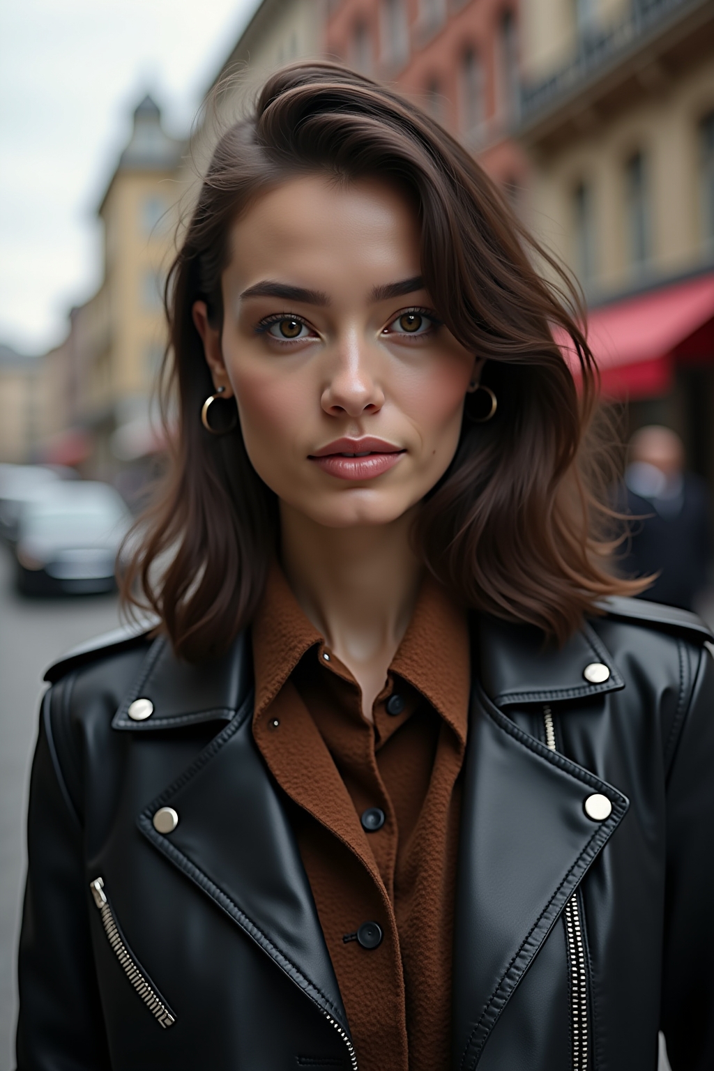 Bikerjacke Damen Outfit Bikerjacke Damen Outfit – Symbolbild