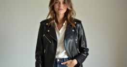 Bikerjacke Damen Outfit-Titel