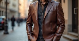 Blazer aus Leder Herren Outfit-Titel