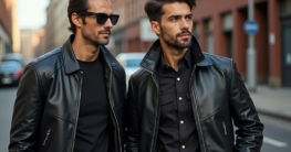 Bomber Lederjacke Herren Outfit-Titel