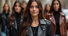 Cropped Lederjacke Damen Outfit-Titel