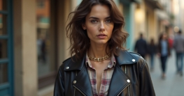 Lederjacke 90er Outfit-Titel