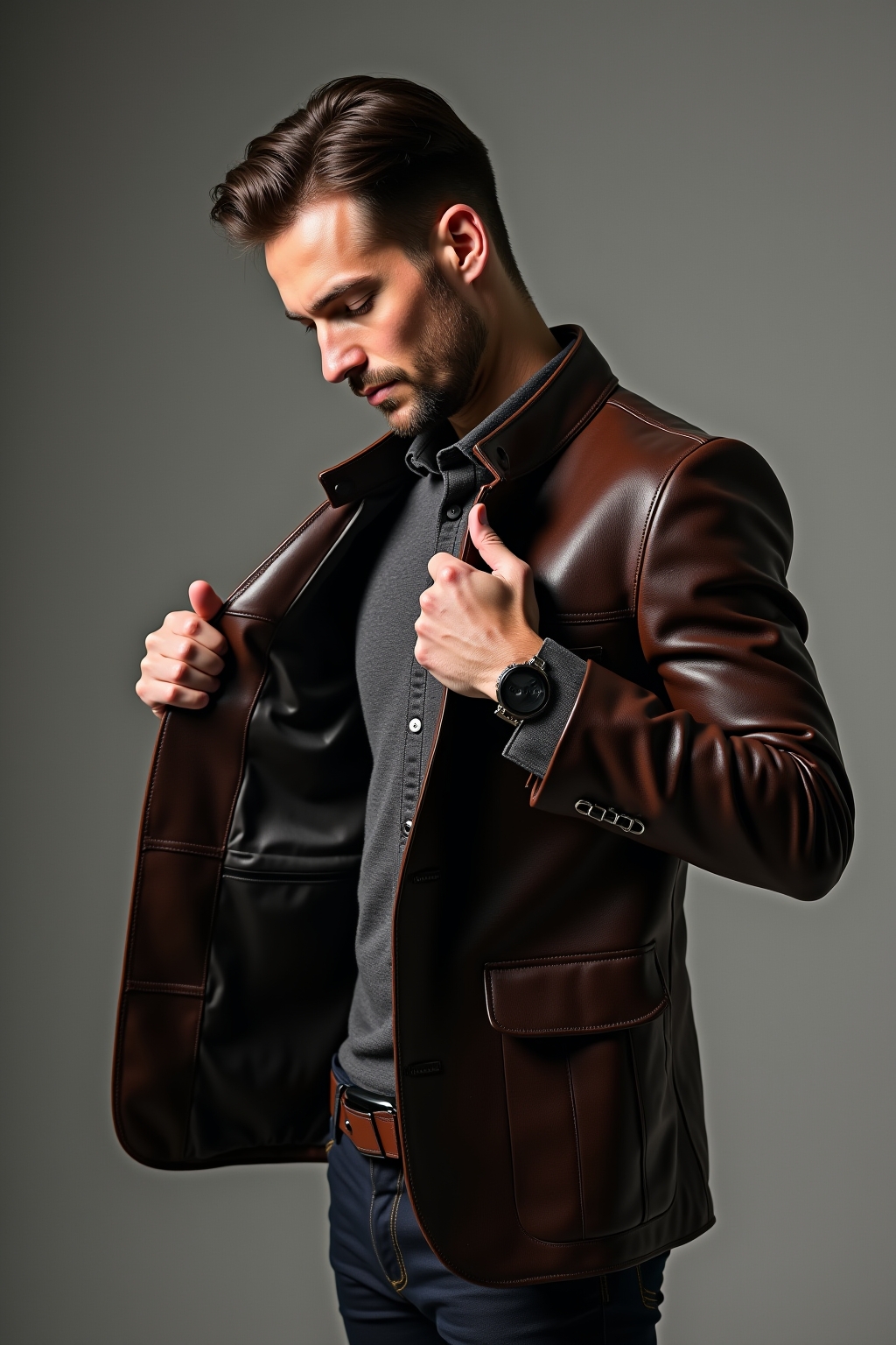 Lederjacke Business Casual