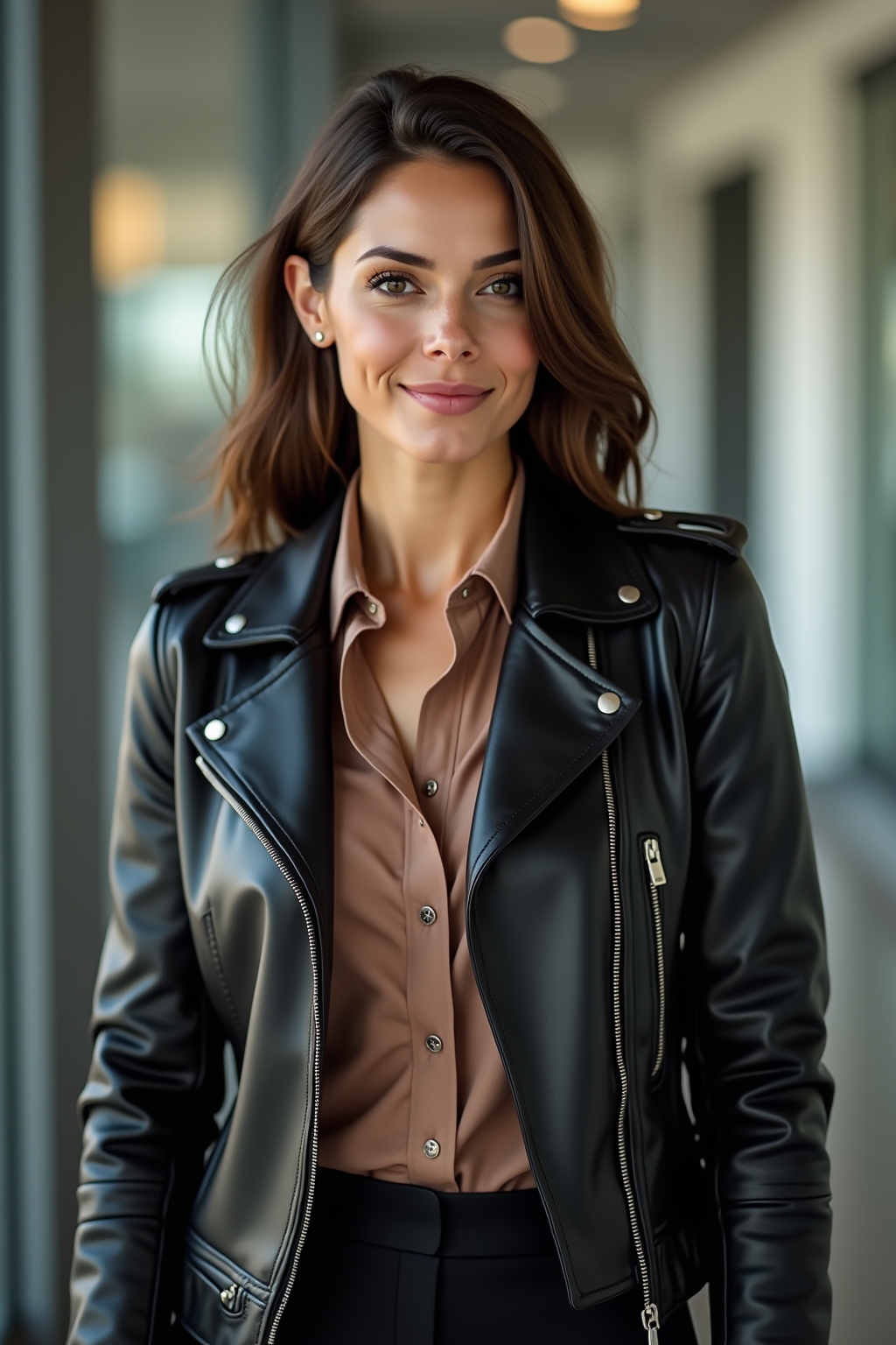 Lederjacke Business Look