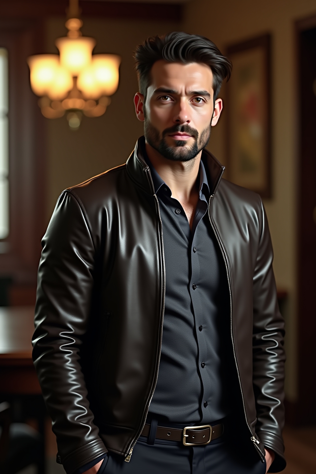 Lederjacke Business Look – Symbolbild