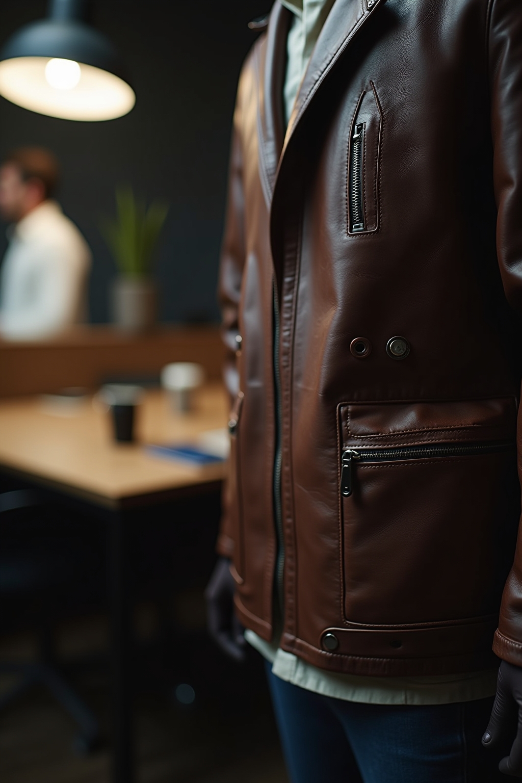 Lederjacke Business Look